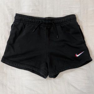 black nike sweatshorts